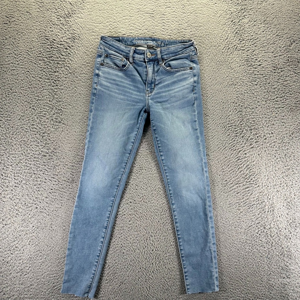 American Eagle Outfitters Jeans Womens 6 Blue Cotton Denim Jegging Faded Stretch